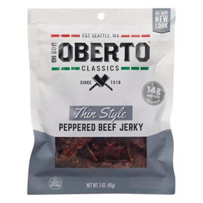Oberto Beef Jerky Peppered - 3 Oz