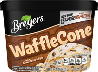 Breyers Ice Cream Waffle Cone With Chocolatey Chips - 48 Oz - Image 3