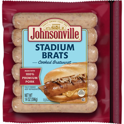 Johnsonville Brats Stadium Bratwurst Fully Cooked 6 Links - 14 Oz - Image 1