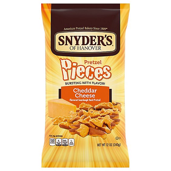 Snyders of Hanover Pretzel Pieces Cheddar Cheese - 12 Oz