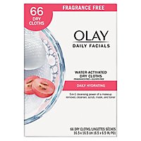 Olay Daily Facials Hydrating Cleansing Cloths - 66 Count - Image 1