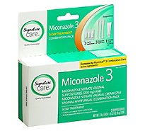 Signature Care Vaginal Antigungal Pack Suppositories + Cream Miconazole 3 Day Treatment - Each