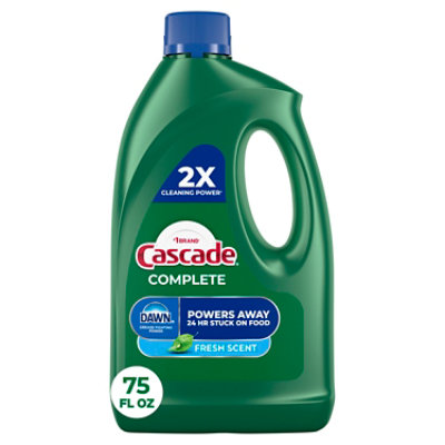 Cascade Complete Dishwasher Detergent Gel With Dawn Fresh Scent - 75 Oz