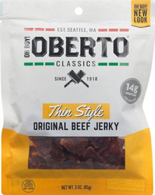 Oberto Beef Jerky Thin Style Original - 3 Oz - Image 2