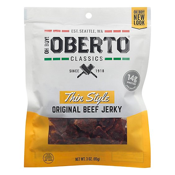 Oberto Beef Jerky Thin Style Original - 3 Oz