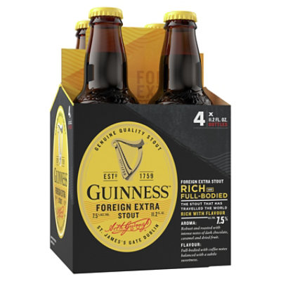 Guinness Beer Foreign Extra Stout Bottles - 4-11.2 Fl. Oz. - Image 4