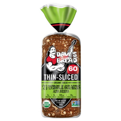 Daves Killer Bread 21 Whole Grains & Seeds Thin-Sliced Whole Grain Organic Bread - 20.5 Oz
