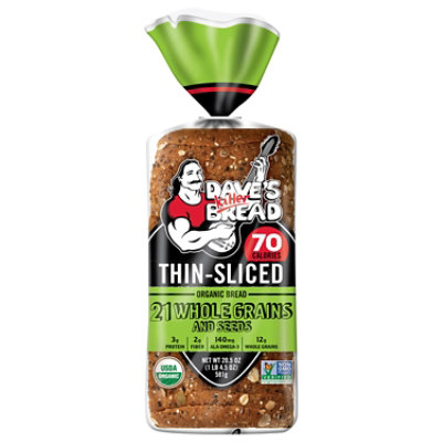 Daves Killer Bread 21 Whole Grains & Seeds Thin-Sliced Whole Grain Organic Bread - 20.5 Oz - Image 4