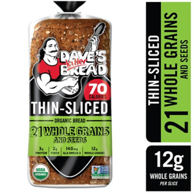 Daves Killer Bread 21 Whole Grains & Seeds Thin-Sliced Whole Grain Organic Bread - 20.5 Oz - Image 1