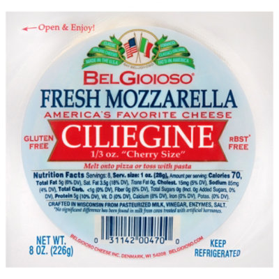 BelGioioso Ciliegine Fresh Mozzarella Cheese Ball - 8 Oz