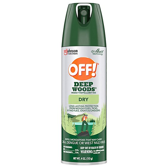 OFF! Deep Woods Insect Repellent Dry Aerosol Spray - 4 Oz