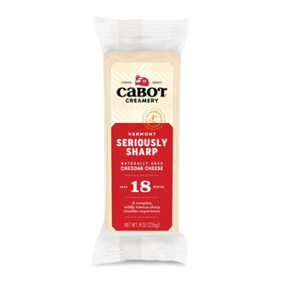 Cabot Creamery Cheese Seriously Sharp White Parchment - 8 Oz - Image 1