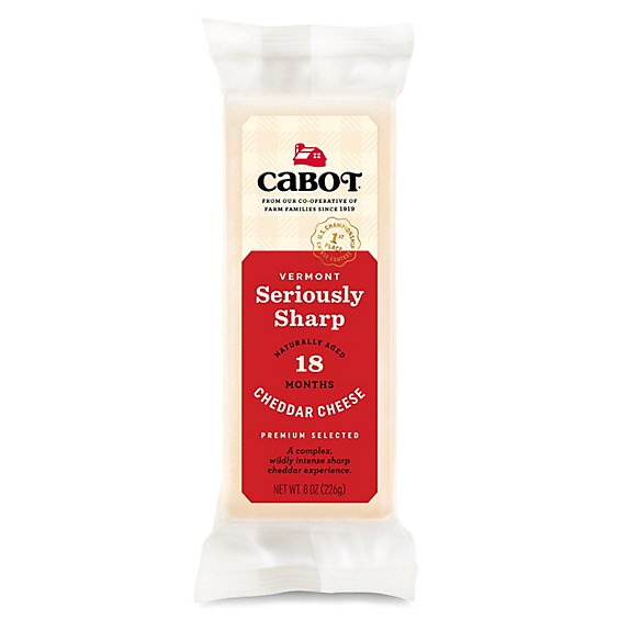 Cabot Creamery Cheese Seriously Sharp White Parchment - 8 Oz