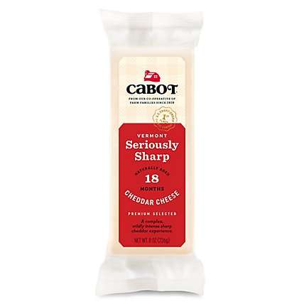 Cabot Creamery Cheese Seriously Sharp White Parchment - 8 Oz - Image 1