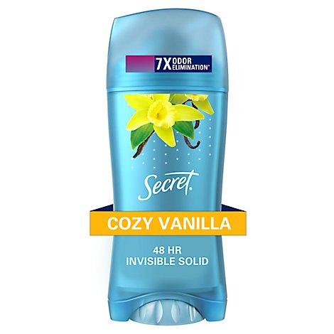 Secret Invisible Solid Vanilla Scent Antiperspirant and Deodorant - 2.6 Oz