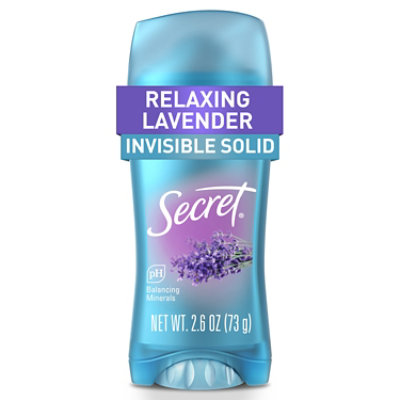 Secret Invisible Solid Lavender Scent Antiperspirant and Deodorant - 2.6 Oz - Image 1