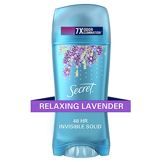 Secret Invisible Solid Lavender Scent Antiperspirant and Deodorant - 2.6 Oz