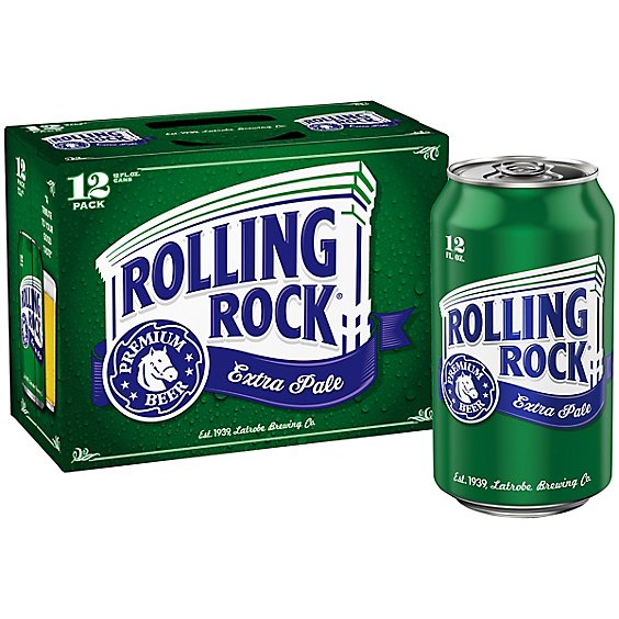 Rolling Rock Extra Pale Beer Cans - 12-12 Fl. Oz.
