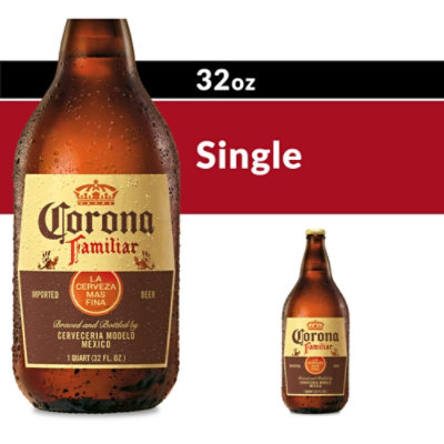 Corona Familiar Mexican Lager Beer Bottle 4.8% ABV - 32 Fl. Oz. - Image 1