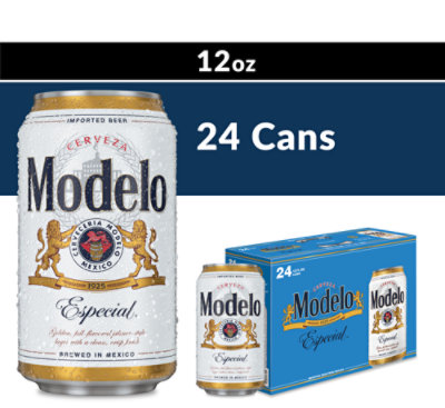 Modelo Especial Mexican Lager Beer Cans 4.4% ABV - 24-12 Fl. Oz.
