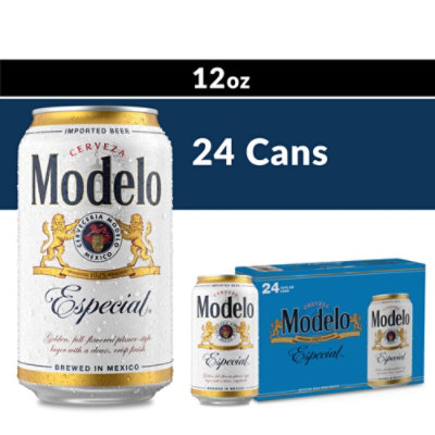 Modelo Especial Mexican Lager Beer Cans 4.4% ABV - 24-12 Fl. Oz