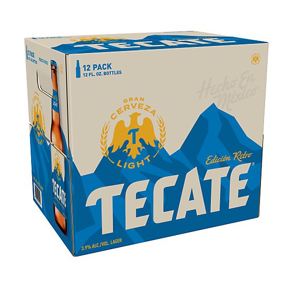 Tecate Light Mexican Lager Beer Bottles