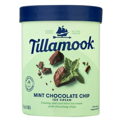 Tillamook Mint Chocolate Chip Ice Cream - 1.75 Quart - Pavilions