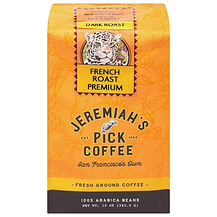 Jeremiahs Pick Coffee Ground Dark Roast French Roast Premium - 10 Oz - Image 2
