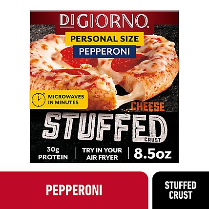 DiGiorno Pepperoni Personal Frozen Pizza On A Stuffed Pizza Crust - 8.5 Oz - Image 1