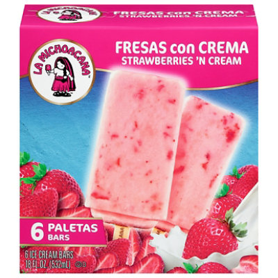 La Michoacana Bars Strawberry - 6 Count