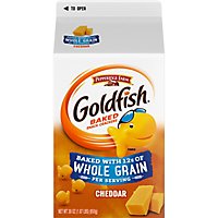 Pepperidge Farm Goldfish Crackers Baked Snack Whole Grain Cheddar Carton Bulk - 30 Oz - Image 2