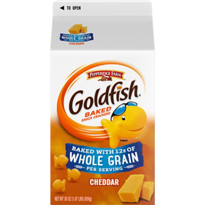 Pepperidge Farm Goldfish Baked with Whole Grain Cheddar Crackers - 30 Oz - Image 1