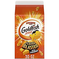 Goldfish Crackers Baked Snack Flavor Blasted Xtra Cheddar Carton Bulk - 30 Oz - Image 2