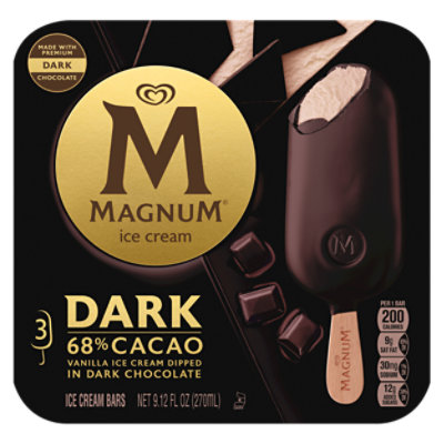 Magnum Dark Chocolate Ice Cream Bars - 9.12 Oz - Image 1