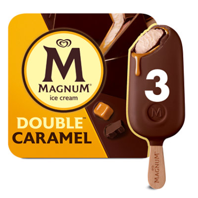 Magnum Ice Cream Bar Double Caramel - 3 Count - Carrs