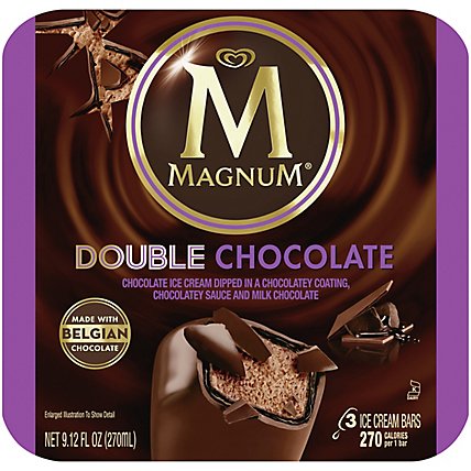 Magnum Ice Cream Bar Double Chocolate - 3 count - Image 2