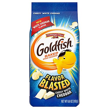 Pepperidge Farm Goldfish Crackers Baked Snack Flavor Blasted Wild White Cheddar - 6.6 Oz - Image 3