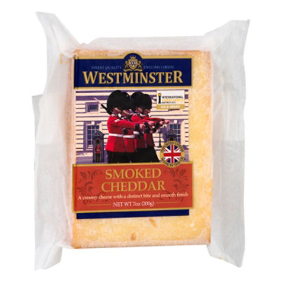 Somerdale Cheese Westminster English Cheddar Smoked - 7 Oz - Image 1