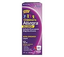 Allegra Childrens Allergy Antihistamine Liquid 12 Hour 30mg Non-Drowsy Berry - 4 Fl. Oz.