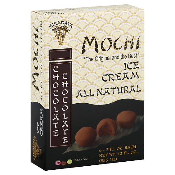 Mikawaya Mochi All Natural Chocolate Chocolate Ice Cream - 12 Fl. Oz.