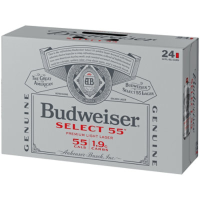 Budweiser Select 55 Light Beer 2.4% ABV In Cans - 24-12 Fl. Oz. - Image 3