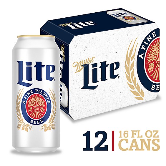 Miller Lite Beer American Style Light Lager 4.2% ABV Cans - 12-16 Fl. Oz.