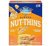 Blue Diamond Nut Thins Cracker Snacks Almond Nut & Rice Cheddar Cheese - 4.25 Oz