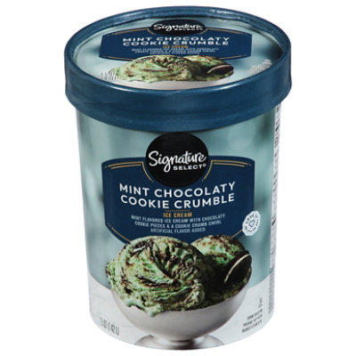 Signature SELECT Mint Chocolate Cookie Crumble Ice Cream - 1.5 Quart - Image 3