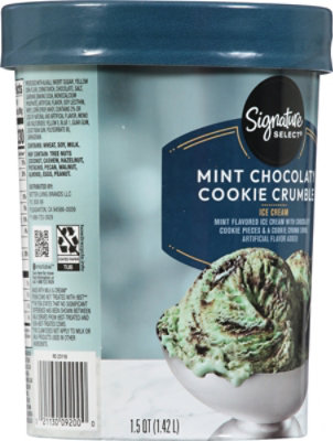 Signature SELECT Mint Chocolate Cookie Crumble Ice Cream - 1.5 Quart - Image 6