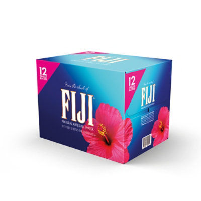 FIJI Natural Artesian Bottled Water 12 Count Singles - 33.8 Fl. Oz. - Image 1