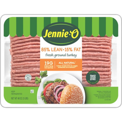 Jennie-O 85% Lean Ground Turkey Tray Fresh - 3 Lb - Image 1