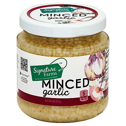 Signature Farms Minced Garlic - 8 Oz - Image 1