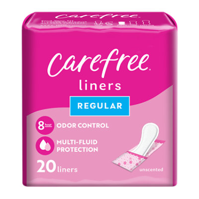 Carefree Acti Fresh Unscented Regular To Go Panty Liners - 20 Count -  Albertsons