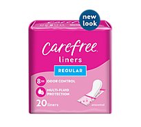 Carefree Acti Fresh Pantiliners Body Shaped Regular Unscented - 20 Count